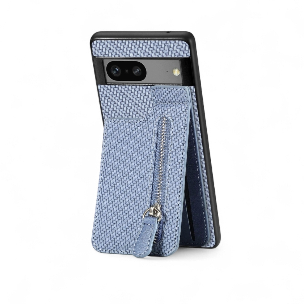 Google Pixel 7A 5GB Blue Phone Case with Card Holder - Picture 3 of 7
